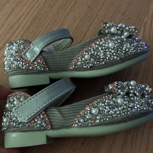 Meng Ke Xuan Elegant Kids' Sparkling Pearl Rhinestone Shiny Kids Princess Shoes - Picture 6 of 13